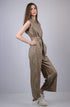 Jumpsuit with belt for Women's Greenish Multicolored Jumpsuit with Belt (OTL-JMS1004)